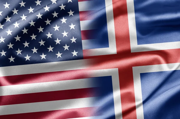Estados Unidos e Islandia — Foto de Stock