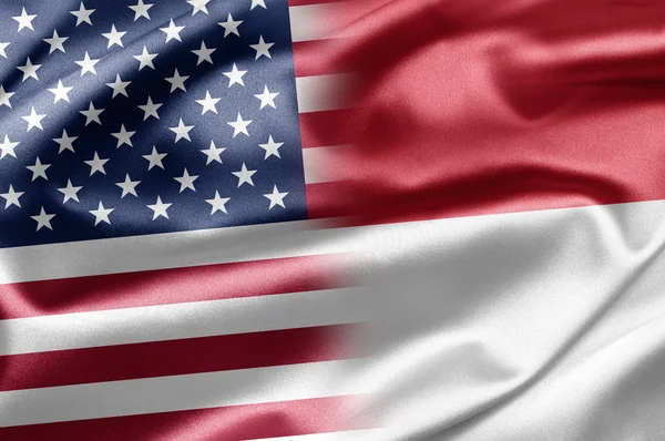 США и Индонезия — стоковое фото