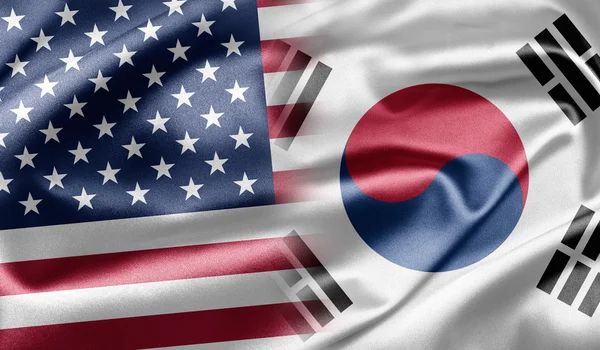 미국과 한국 — 스톡 사진