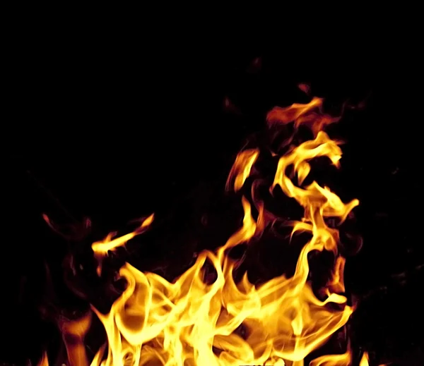 Feuer Foto auf schwarzem Hintergrund — Stockfoto