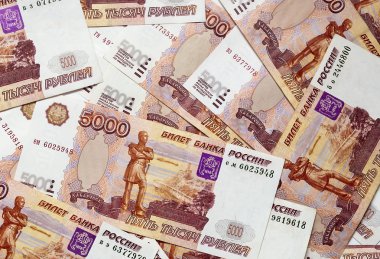 Russian banknotes clipart