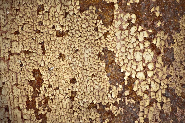Textura de metal oxidado con pintura cayendo a pedazos — Foto de Stock