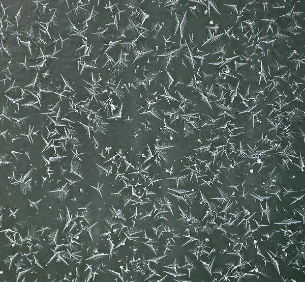 Textur von Mustern auf gefrorener Wand — Stockfoto