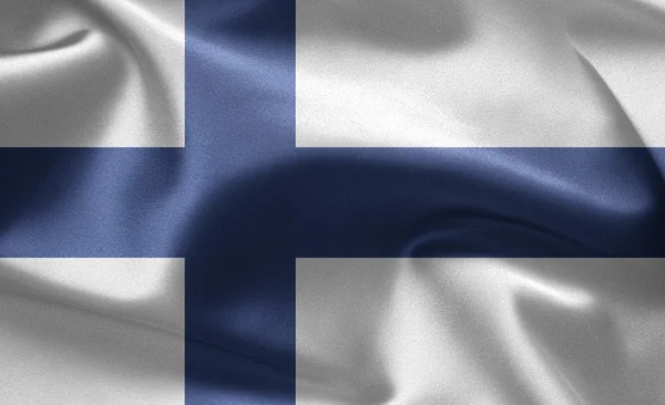 Finská vlajka — Stock fotografie