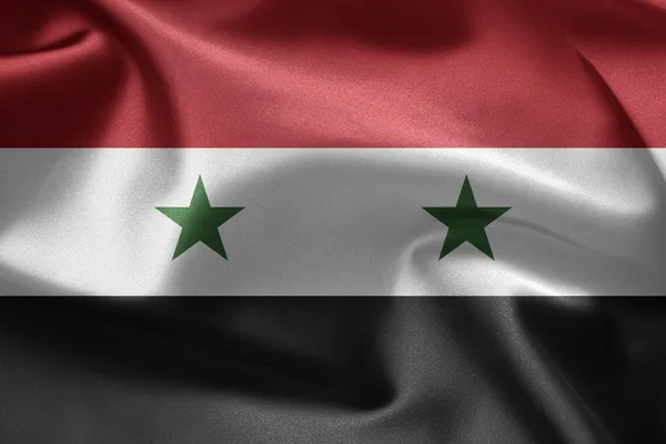 시리아의 국기입니다. 가 까이 서. — 스톡 사진