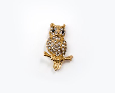 Brooch Owl. clipart