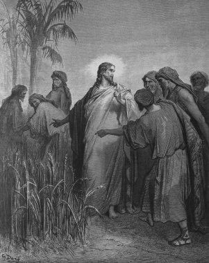 Jesus and the Pharisees. clipart