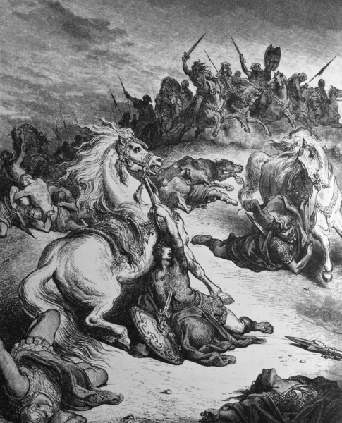 La muerte del rey Saúl . — Foto de Stock