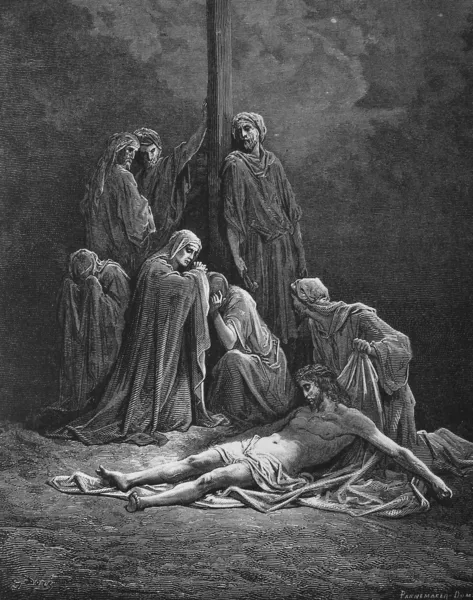 Jésus a été enlevé de la croix
. Images De Stock Libres De Droits