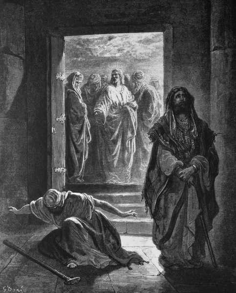 Фарисеї та митаря. — стокове фото