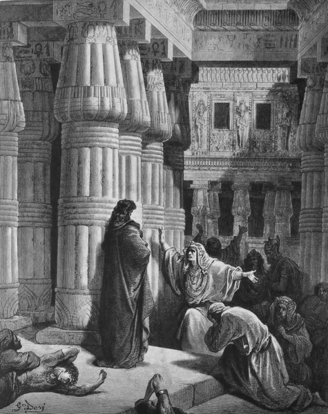 Faraó expulsa Moisés do Egito . — Fotografia de Stock