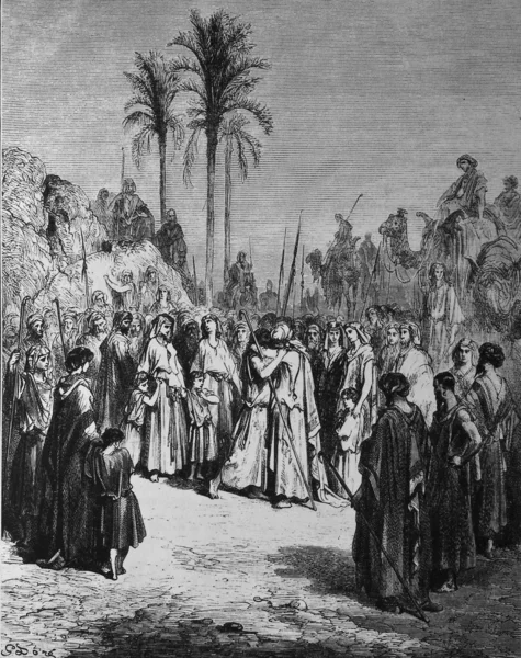 La reconciliación entre Israel y Esaú . —  Fotos de Stock