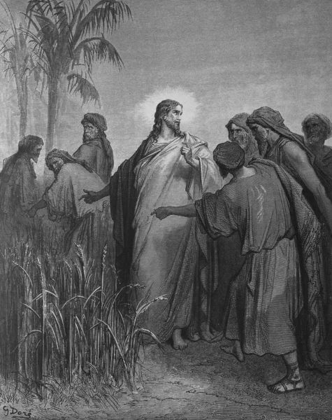 Jesus e os fariseus . — Fotografia de Stock
