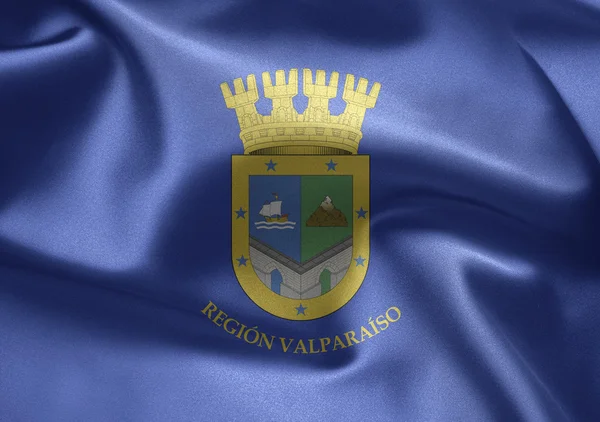 Flag of Valparaiso Region (Chile) — Stock Photo, Image