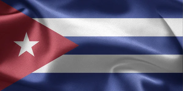Kubánská vlajka — Stock fotografie