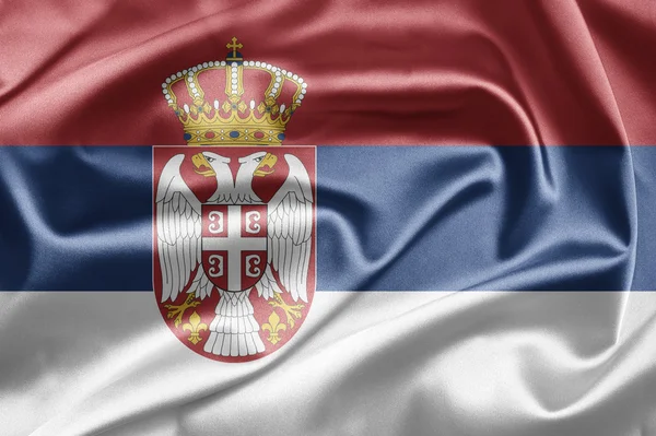 Bandiera serba — Foto Stock