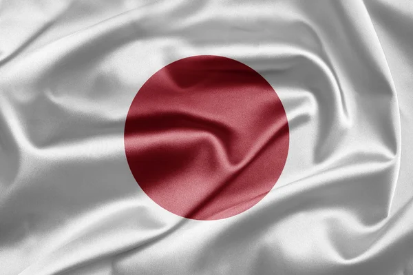 Flagge Japans schwenkend — Stockfoto