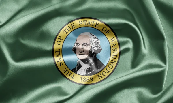 Flaga stanowa Waszyngtonu — Zdjęcie stockowe