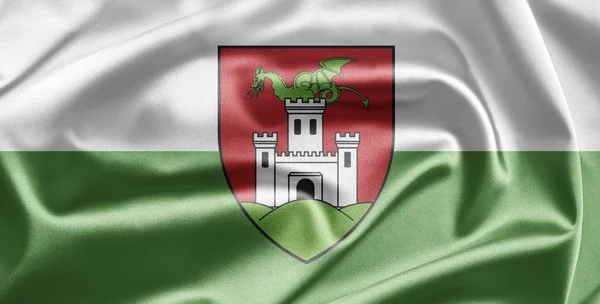 Flagge von Ljubljana — Stockfoto