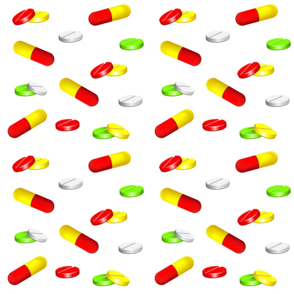Comprimés et capsules sans soudure — Image vectorielle