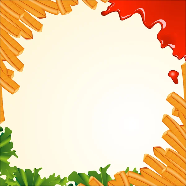 Pommes frites bakgrund — Stock vektor