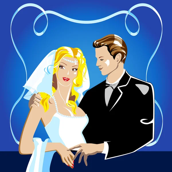 Cadre de mariage — Image vectorielle