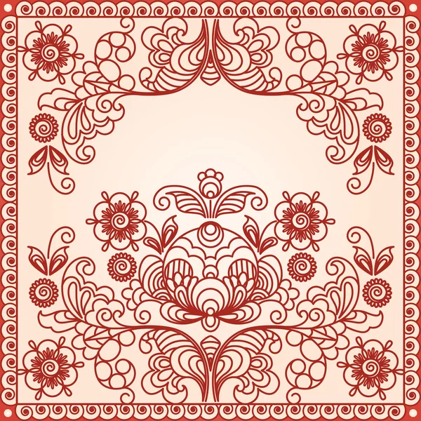 Stilisiertes florales Design. Oldtimer-Rahmen. — Stockvektor
