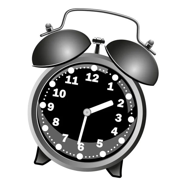 stock vector Black classic alarm clock