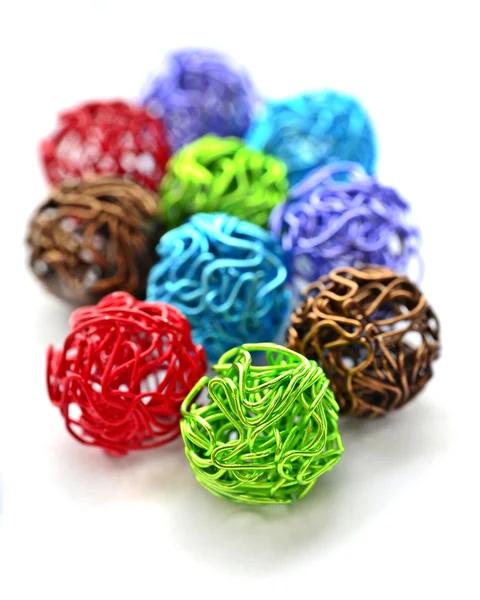Bolas de alambre de colores — Foto de Stock