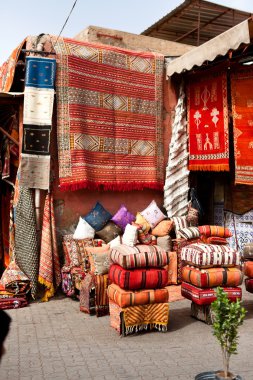 Carpets for sale in Marrakech clipart