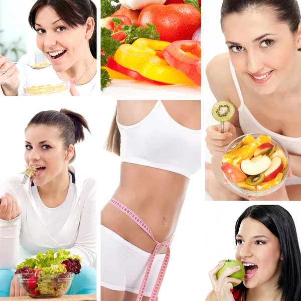 Collage dieta — Foto Stock