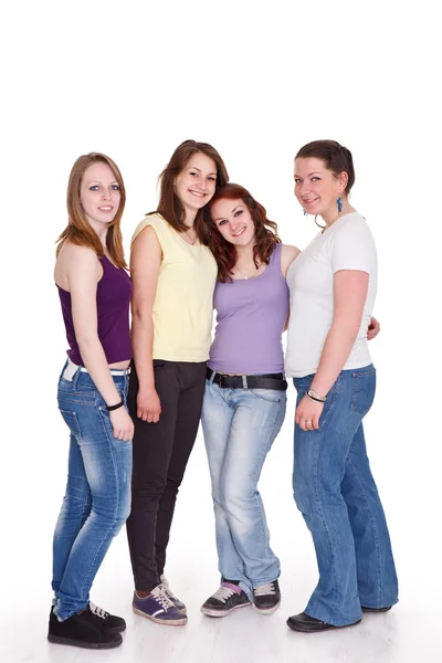 Quatro meninas adolescentes — Fotografia de Stock