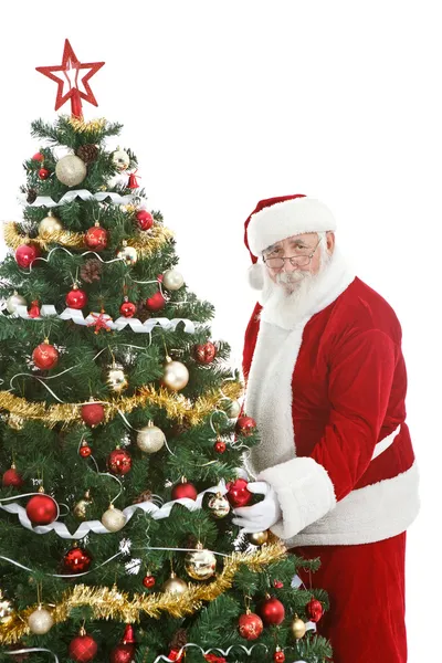 Auténtico árbol de Navidad de decoración de Santa —  Fotos de Stock