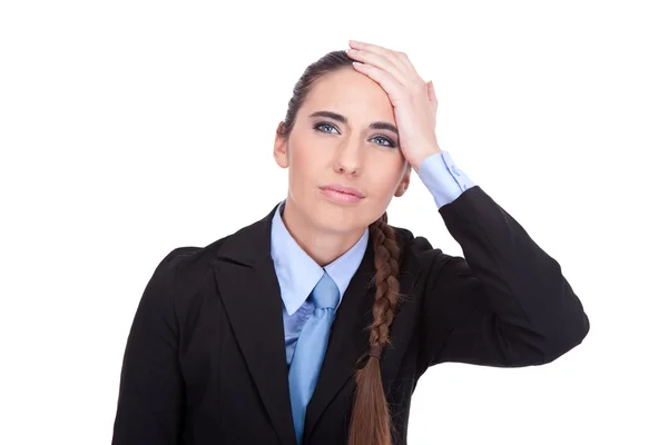 Affärskvinna med huvudvärk — Stockfoto