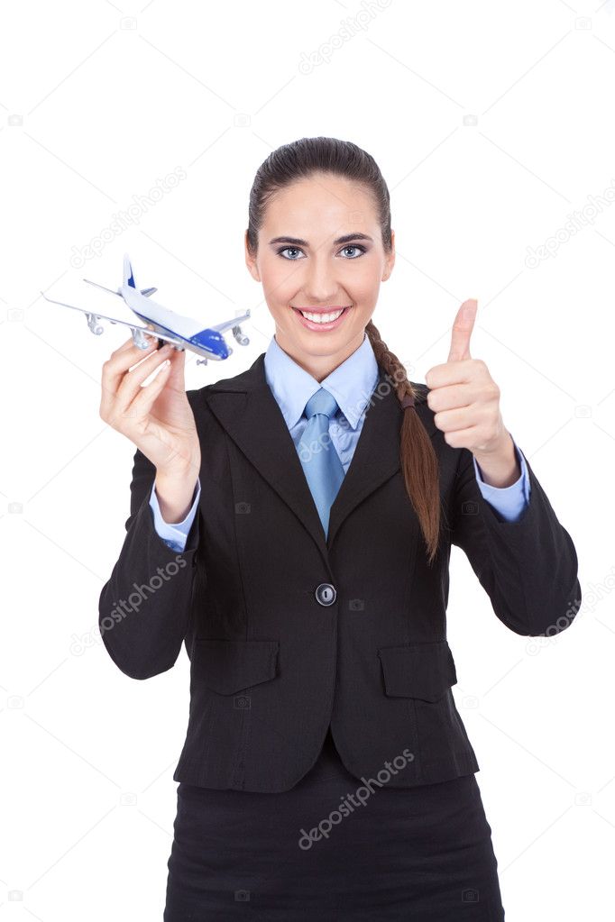 Businesswoman employed in the airline agency