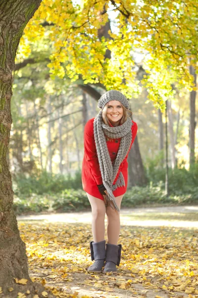 Boldog őszi lány — Stock Fotó