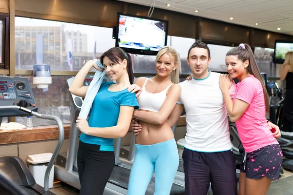 Team in gym — Stock Photo, Image