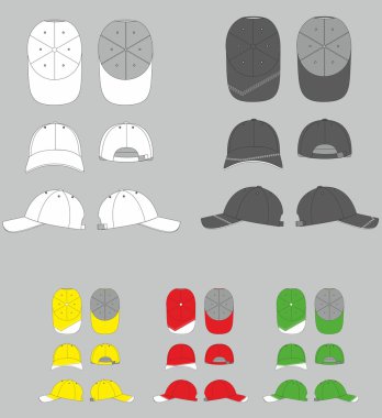 Cap template clipart