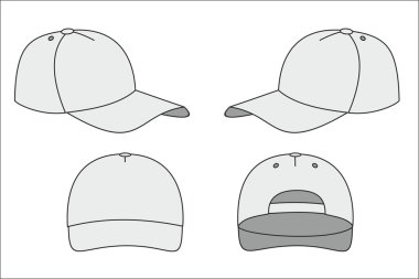 Cap template clipart