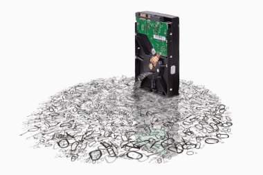 Broken HDD clipart