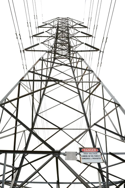 High voltage power pole — Stock Photo, Image