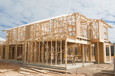 New home construction framing. clipart