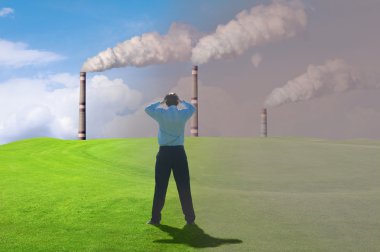 Industrial air pollution clipart