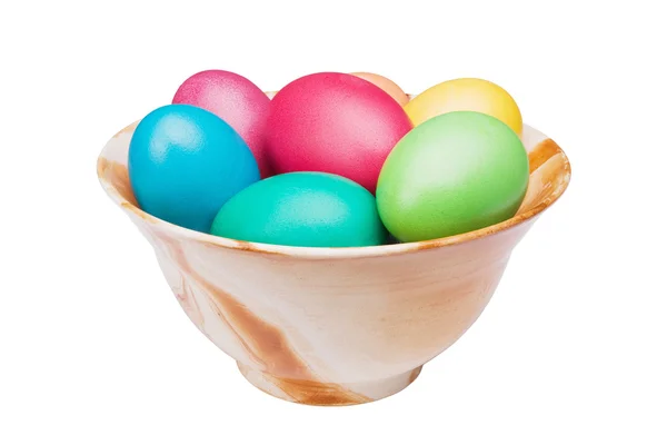 Різнокольорові великодні яйця — стокове фото