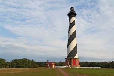 The Cape Hatteras lighthouse near Buxton, North Carolina clipart