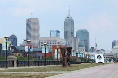 The skyline of downtown Indianapolis, Indiana clipart