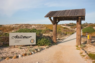 Entrance sign to Asilomar State Park and Conference Grounds near clipart