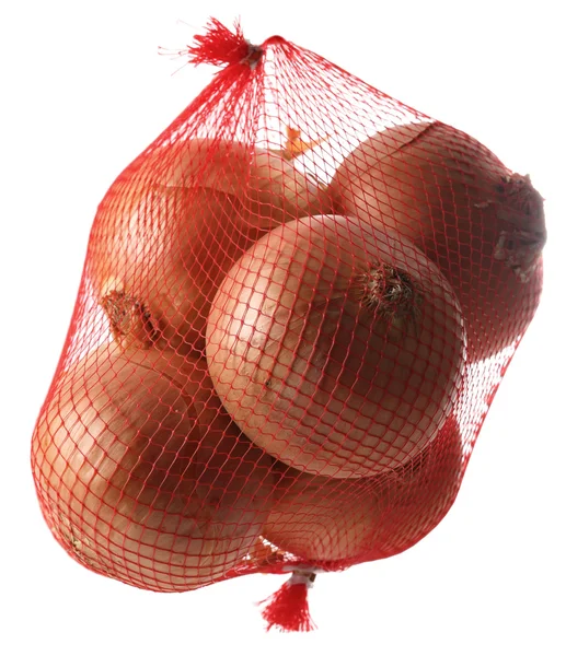Onions in net — Stock Photo, Image