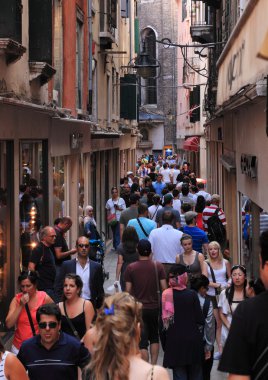 Narrow street in Venice clipart