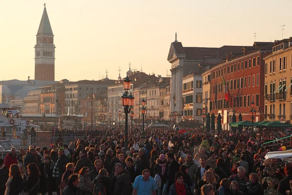 Multidão em Veneza — Fotografia de Stock